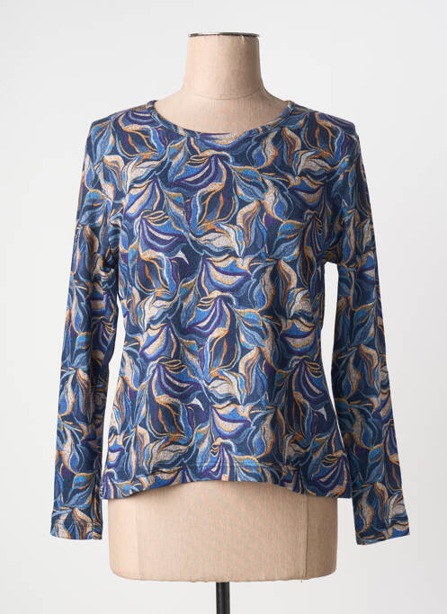 Top elasticitate mâneci lungi albastru GRIFFON femme