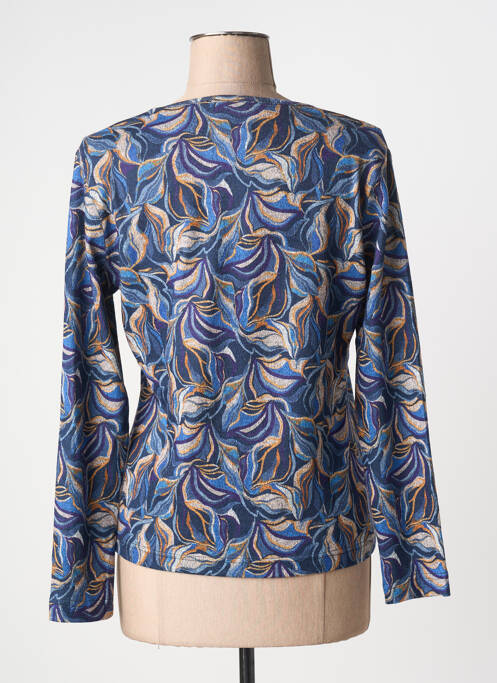 Top elasticitate mâneci lungi albastru GRIFFON femme