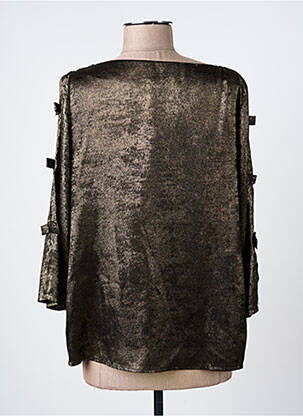 Top guler rotund mâneci lungi negru HALOGENE femeie
