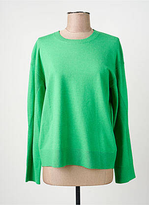 Pulover guler rotund mâneci lungi verde BARBARA LEBEK femme
