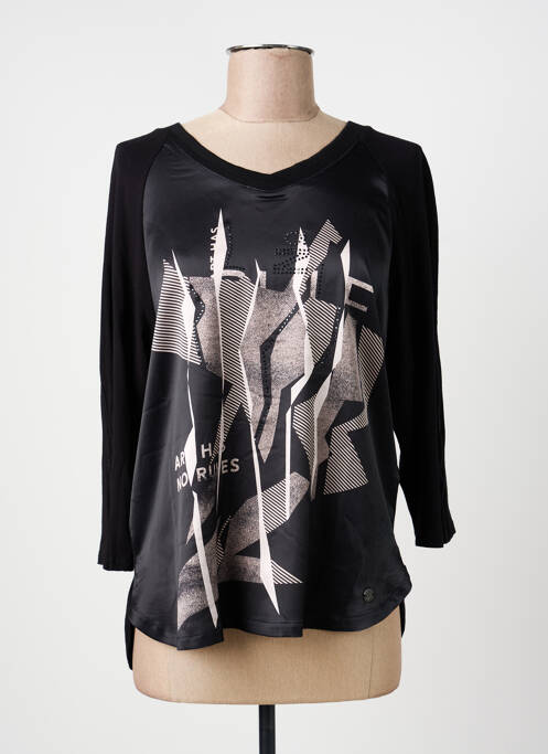 Tricou mâneci 3/4 mâneci 3/4 negru BARBARA LEBEK femme