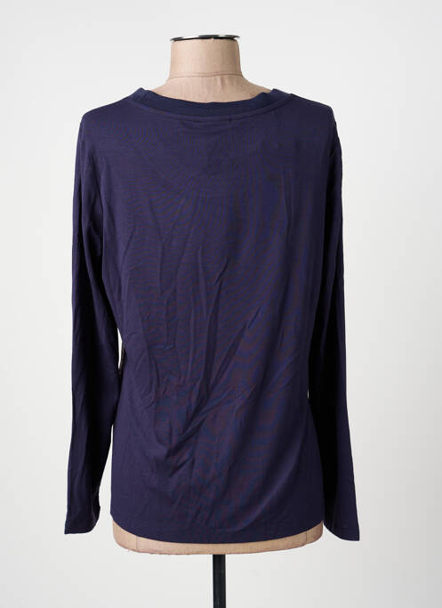 Tricou imprimeu fantezie mâneci lungi albastru BARBARA LEBEK femme