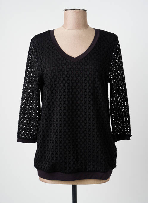 Tricou mâneci 3/4 mâneci 3/4 negru BARBARA LEBEK femme