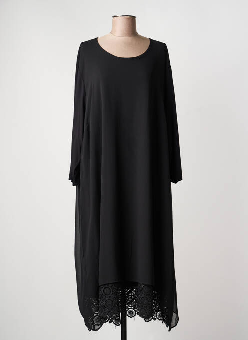 Rochie midi mâneci lungi mâneci lungi negru CISO femme
