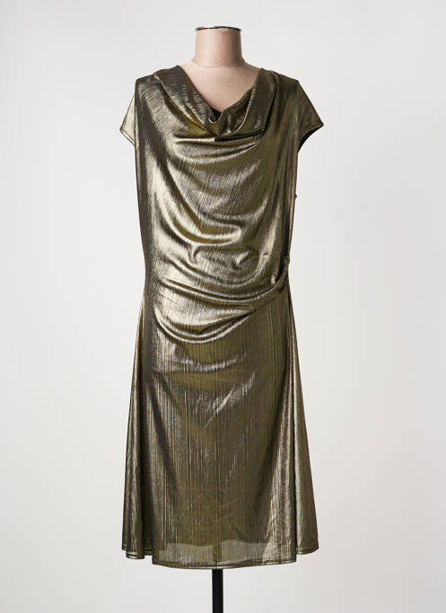 Rochie midi mâneci scurte mâneci scurte auriu LE SINGE DE JULIE femme