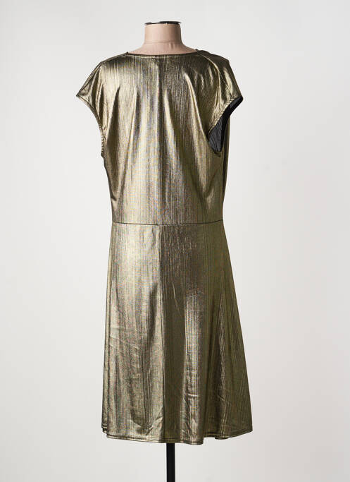 Rochie midi mâneci scurte mâneci scurte auriu LE SINGE DE JULIE femme