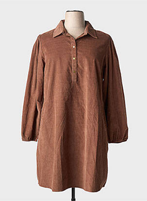 Rochie midi mâneci lungi mâneci lungi maro C'EST BEAU LA VIE femme