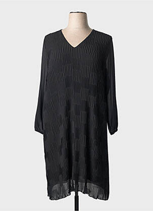 Rochie midi mâneci lungi mâneci lungi negru SIGNE NATURE femme