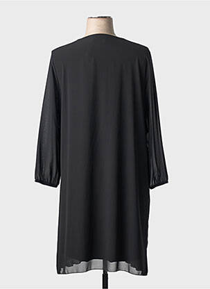 Rochie midi mâneci lungi mâneci lungi negru SIGNE NATURE femeie