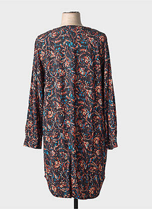 Rochie midi imprimeu fantezie mâneci lungi negru CISO femeie