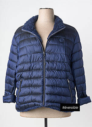 Geacă matlasată mâneci lungi fără glugă albastru CHRISTINE LAURE femme