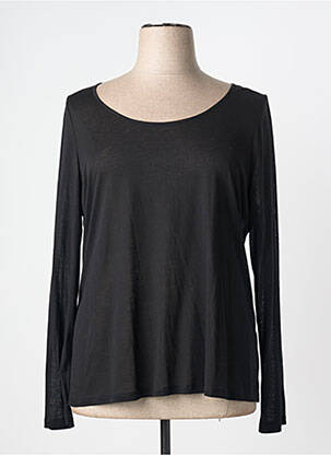 Tricou mâneci lungi mâneci lungi negru PAUSE CAFE femme