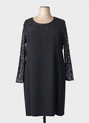 Rochie midi mâneci lungi mâneci lungi negru GEVANA femme