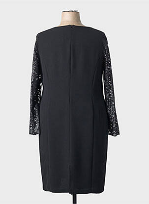 Rochie midi mâneci lungi mâneci lungi negru GEVANA femeie