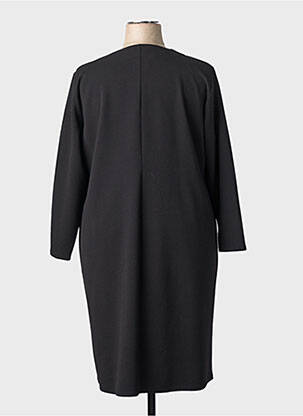 Rochie midi țesătură crep mâneci lungi negru GEVANA femeie