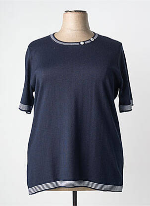 Tricou croială dreaptă mâneci scurte albastru COLMAR femme