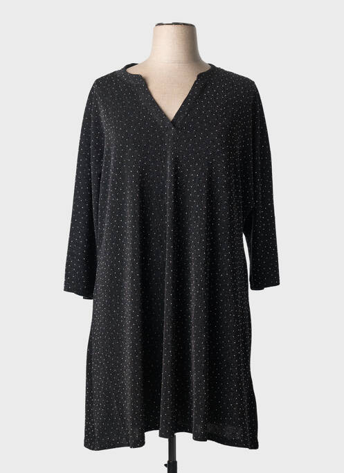 Rochie midi mâneci 3/4 mâneci 3/4 negru CISO femme