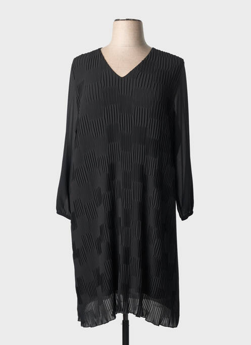 Rochie midi mâneci lungi mâneci lungi negru SIGNE NATURE femme