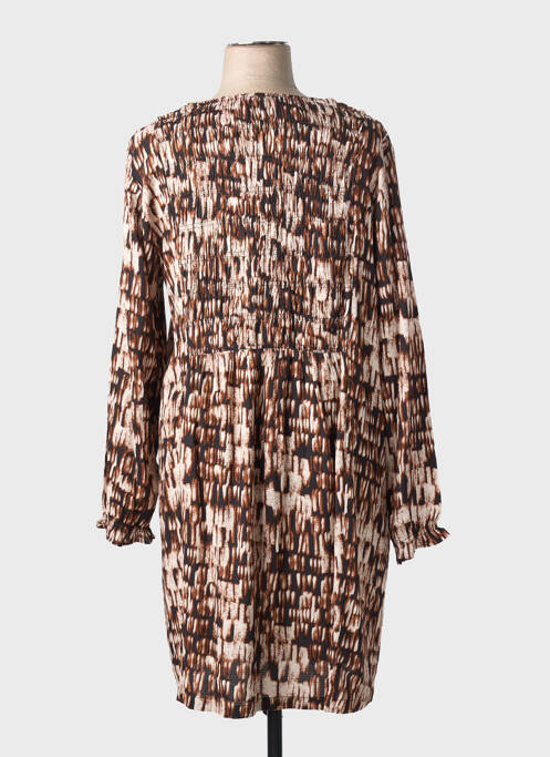 Rochie midi imprimeu fantezie mâneci lungi maro CISO femme