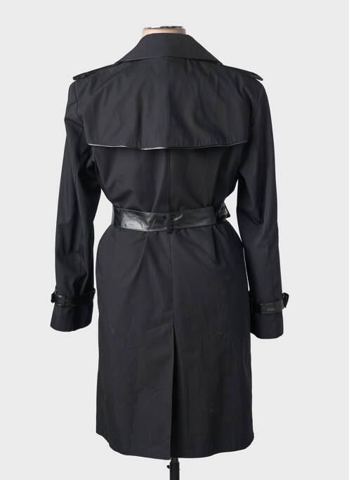 Trench țesătură poplin fără glugă negru MADE IN FRANCE femme