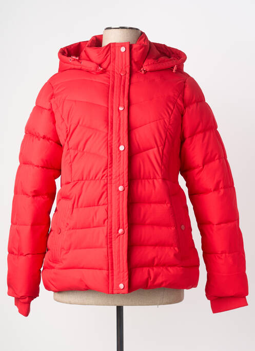 Geacă matlasată buzunare cu glugă roșu ÉTYMOLOGIE femme