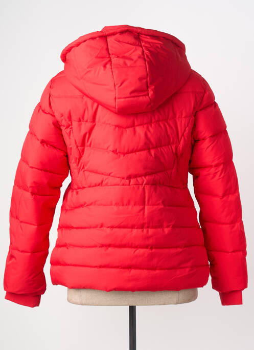 Geacă matlasată buzunare cu glugă roșu ÉTYMOLOGIE femme
