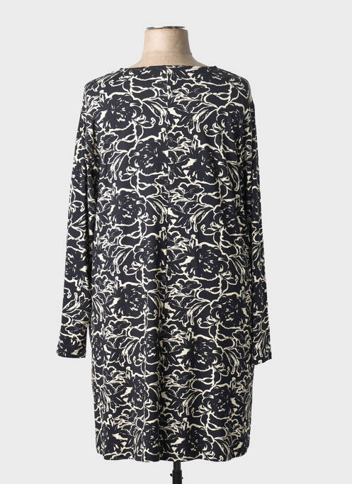 Rochie midi imprimeu fantezie mâneci lungi negru CISO femme