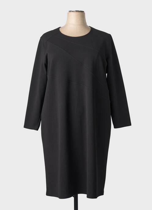 Rochie midi mâneci lungi mâneci lungi negru GEVANA femme