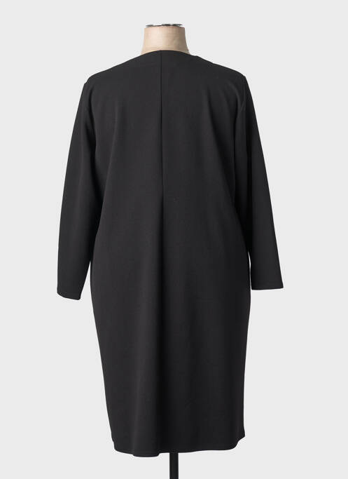 Rochie midi mâneci lungi mâneci lungi negru GEVANA femme