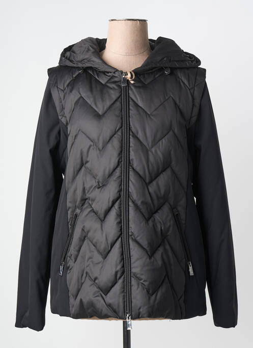 Geacă matlasată mâneci lungi cu glugă negru PREGIO COUTURE femme