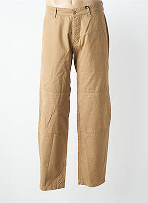 Pantalon chino țesătură poplin mărime normală maro DAYTONA bărbat