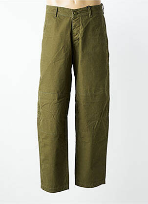 Pantalon chino țesătură poplin mărime normală verde DAYTONA bărbat