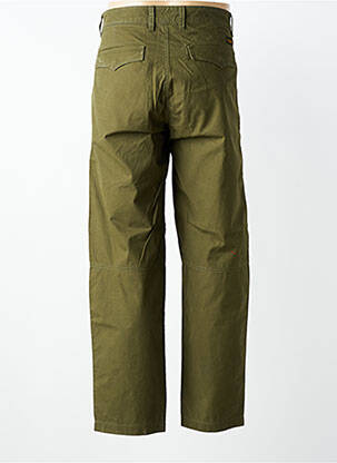 Pantalon chino țesătură poplin mărime normală verde DAYTONA bărbat
