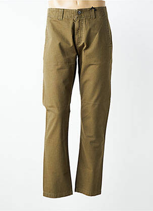Pantalon chino țesătură poplin mărime normală verde DAYTONA bărbat
