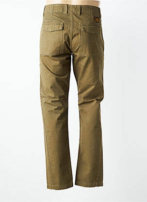 Pantalon chino țesătură poplin mărime normală verde DAYTONA bărbat