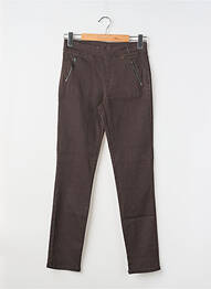 Jegging țesătură poplin mărime normală maro ANNA MONTANA femme