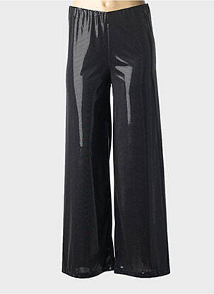 Pantalon larg croială fluidă mărime normală negru COTTONADE femeie