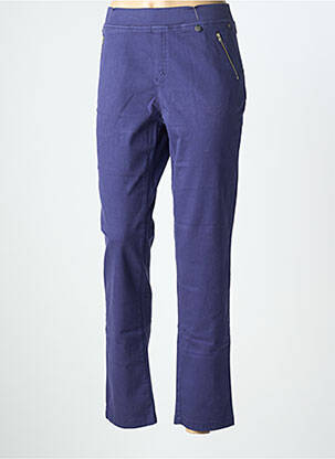 Pantalon slim talie elastică mărime normală albastru ANNA MONTANA femeie
