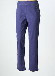 Pantalon slim talie elastică mărime normală albastru ANNA MONTANA femme
