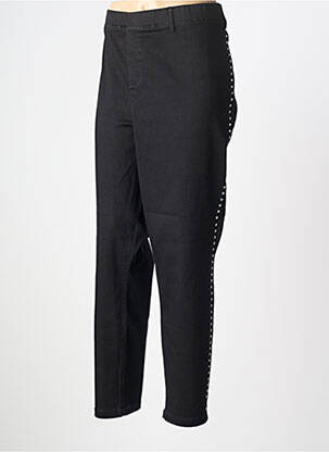 Pantalon slim talie elastică mărime normală negru CISO femeie