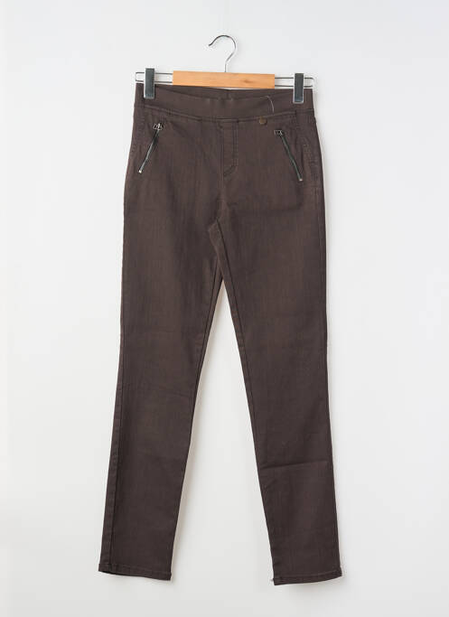 Jegging țesătură poplin mărime normală maro ANNA MONTANA femme