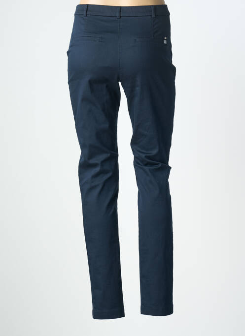 Pantalon chino țesătură poplin mărime normală albastru CHRISTINE LAURE femme