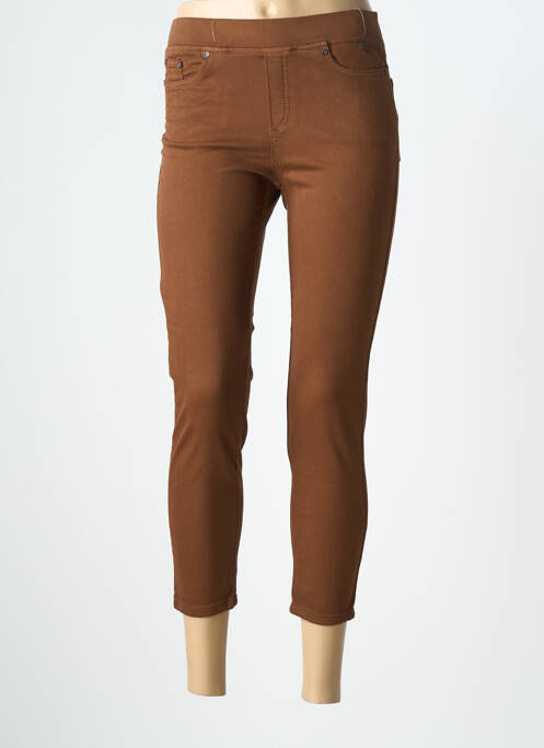 Pantalon trei sferturi elasticitate mărime normală maro ANNA MONTANA femme
