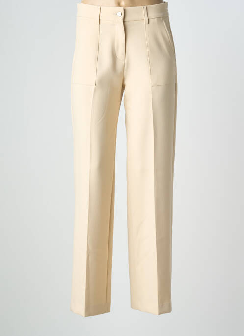 Pantalon drept elasticitate mărime normală bej ANNA MONTANA femme