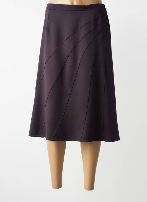 Fustă midi croială dreaptă violet GRIFFON femme