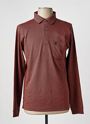 Polo mâneci lungi mâneci lungi maro HAJO homme