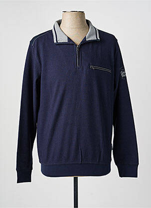 Polo mâneci lungi mâneci lungi albastru HAJO homme