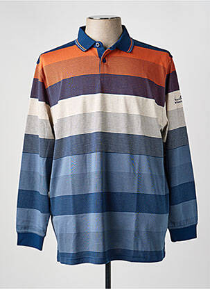 Polo imprimeu dungi mâneci lungi albastru HAJO homme