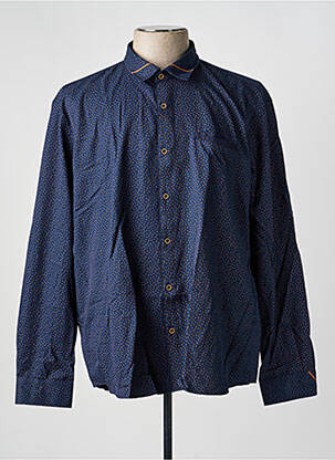 Cămașă cu mâneci lungi imprimeu fantezie albastru CAPTEN homme