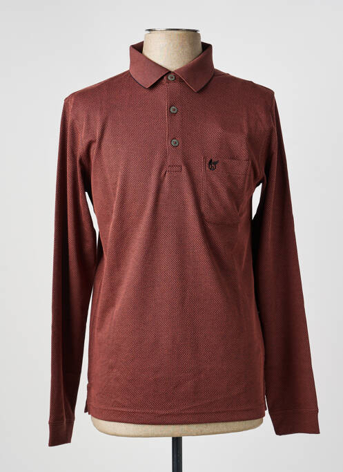 Polo mâneci lungi mâneci lungi maro HAJO homme